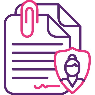 Belge simgesinin vektör illüstrasyonu