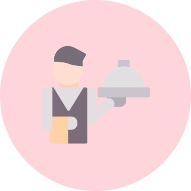 Şef. Web simgesi basit illüstrasyon