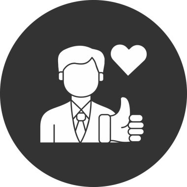 Bir iş adamı simgesinin vektör çizimi