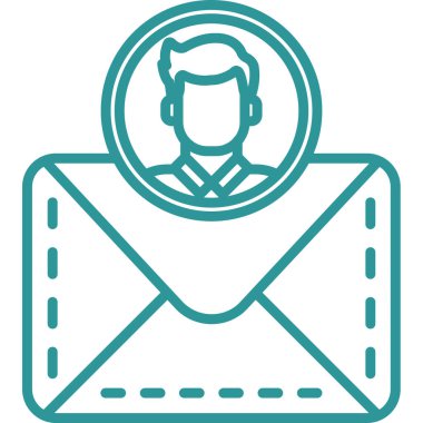 Mektup. Web simgesi basit illüstrasyon