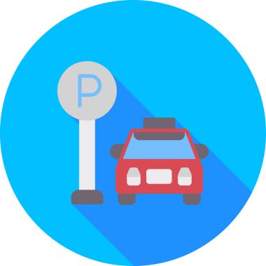 park yeri konumu simgesi düz biçimli