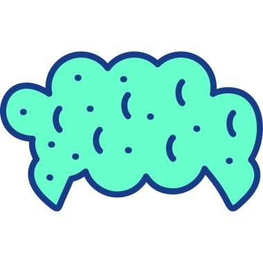 Çizgi film mavi baloncuklarının vektör çizimi