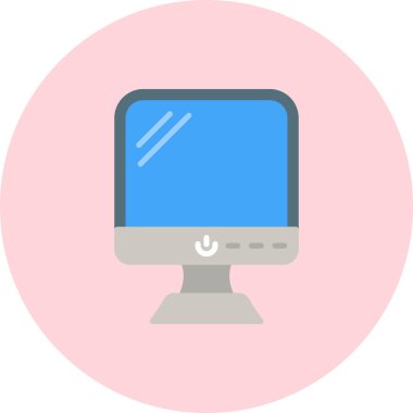 Bilgisayar. Web simgesi basit illüstrasyon