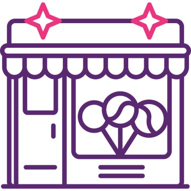 Dükkan. Web simgesi basit illüstrasyon