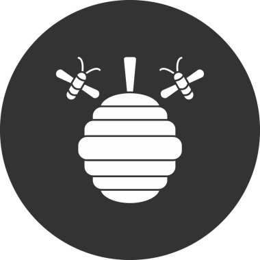 Arı simgesinin vektör illüstrasyonu