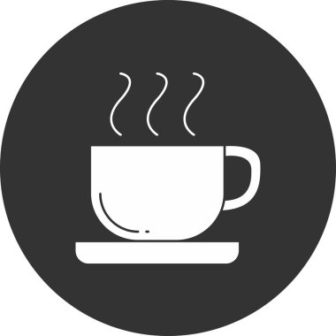 Kahve. Web simgesi basit illüstrasyon