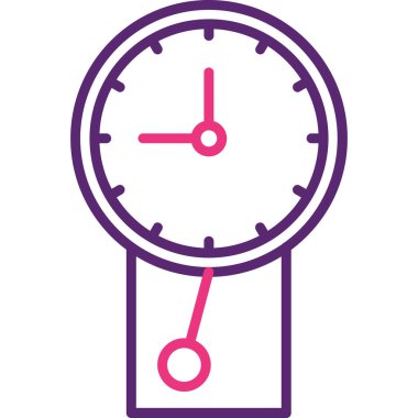 Saat simgesi vektör illüstrasyonu