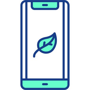 Bir smartphone simge vektör çizim