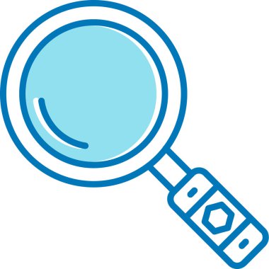 Arama cam vektörü illüstrasyonunda cam büyüteç bul.