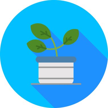 Bitki. Web simgesi basit illüstrasyon