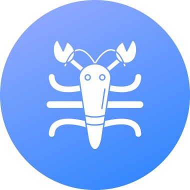 Eşsiz ıstakoz vektör simgesi