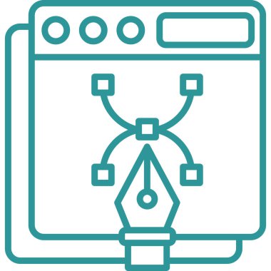 tarayıcı simgesi vektör illüstrasyonu