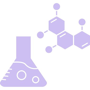Kimya. Web simgesi basit illüstrasyon