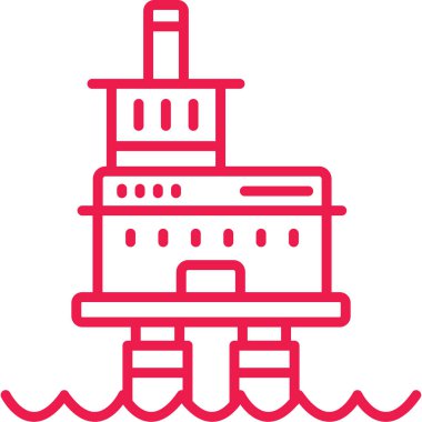 Gemi simgesi vektör illüstrasyonu