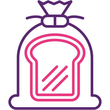 çanta simgesi vektör illüstrasyonu