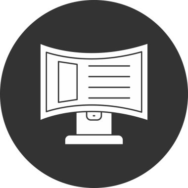 Bilgisayar İzleyici Vektör Simgesi Tasarımı