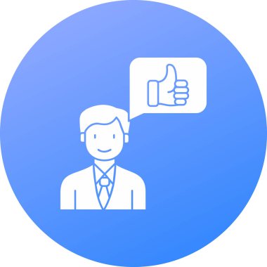 Başparmak yukarı. Basit vektör illüstrasyonu