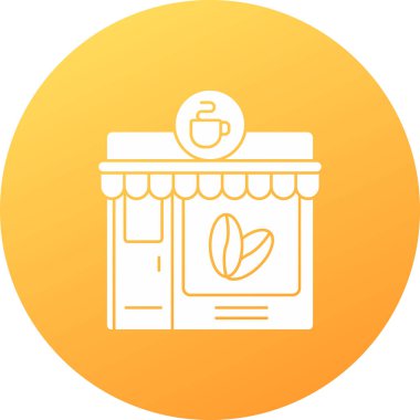 Kafe web simgesi vektör illüstrasyonu