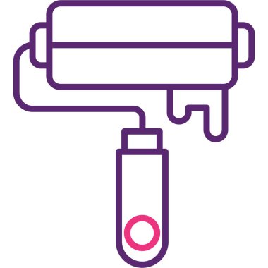 boya silindiri simgesi modern vektör illüstrasyonu