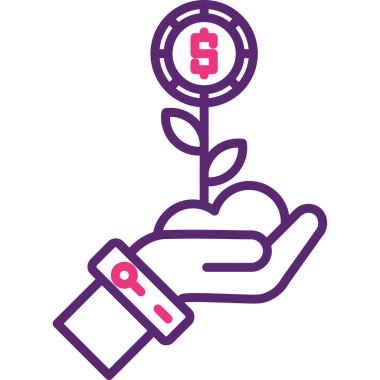 Bir ağaç simgesinin vektör illüstrasyonu