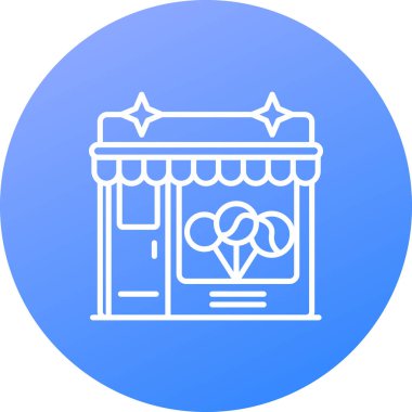 Dükkan. Web simgesi basit illüstrasyon