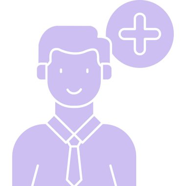 Bir insanın avatarının vektör çizimi