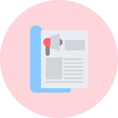 belge düz vektör simgesi