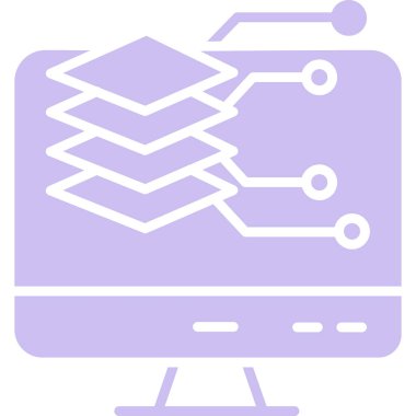 Bilgisayar. Web simgesi basit illüstrasyon