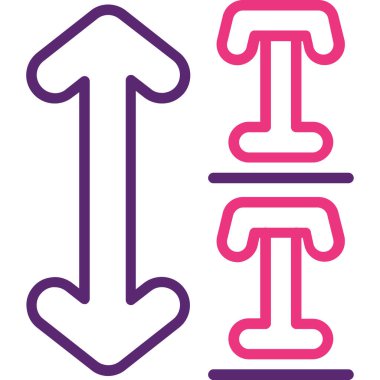 Tek harfli ok simgesinin vektör illüstrasyonu