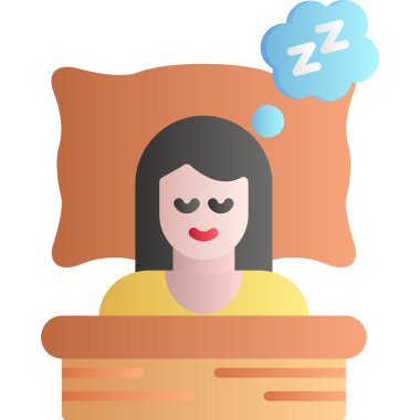 Kadın yastıkla yatakta uyuyor.