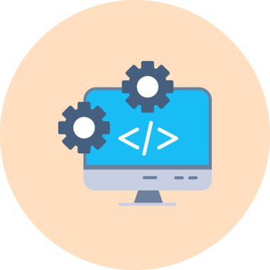 Web geliştirme düz simgesi