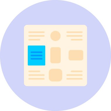 Belge. Web simgesi basit illüstrasyon