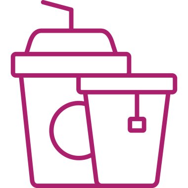 meşrubat içecek ikonu - taslak biçiminde