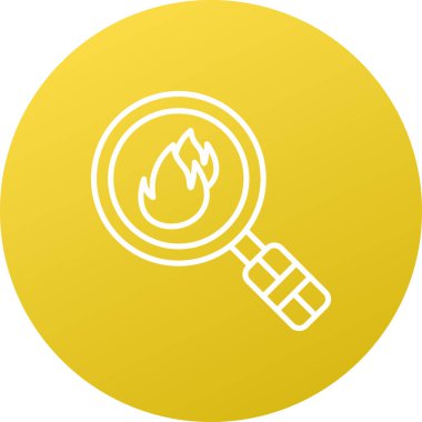 Tek izole edilmiş ateş simgesinin vektör çizimi