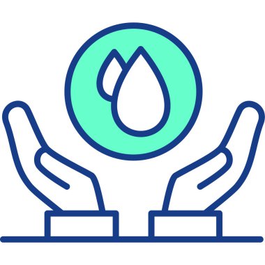 Ekoloji çevresi simgesi doldurulmuş ana hatlar biçiminde