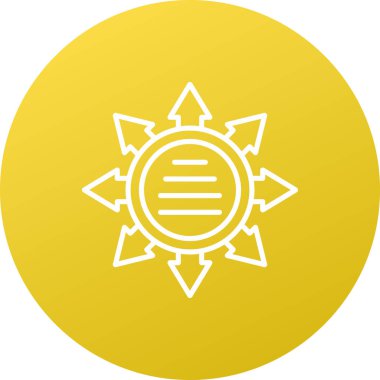 Güneş Simgesi Vektör illüstrasyonu