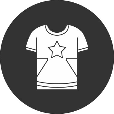 T-shirt ikonu. Web tasarımı için gömlek vektör simgesinin basit çizimi