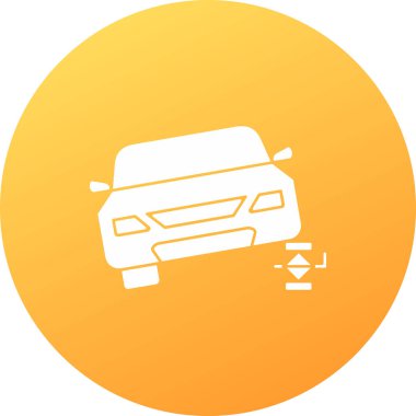 Bir araba simgesinin vektör illüstrasyonu