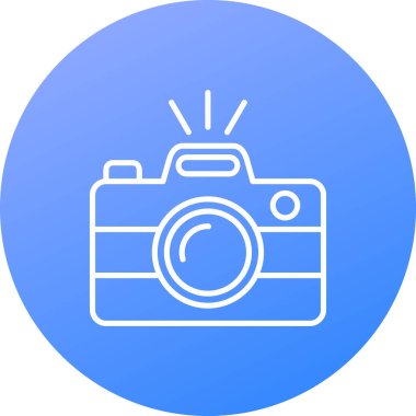 Kamera. Web simgesi basit illüstrasyon