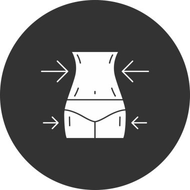 Düz siyah iç çamaşırı, beyaz arka planda vektör çizimi. İç çamaşırı sembolü.