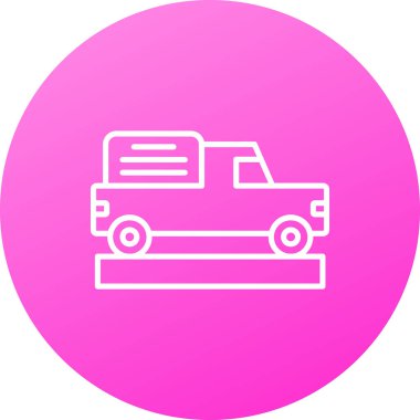 Bir kamyon simgesinin vektör çizimi