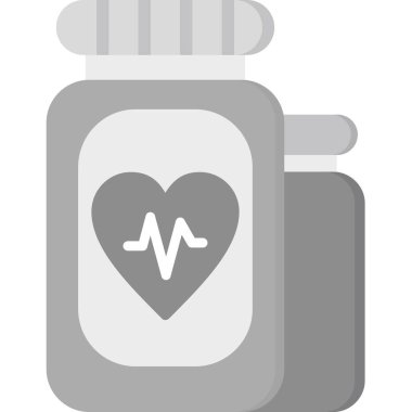 Tıbbi şişeli kalp.