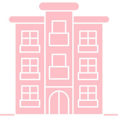 ev inşa simgesi, basit vektör illüstrasyonu