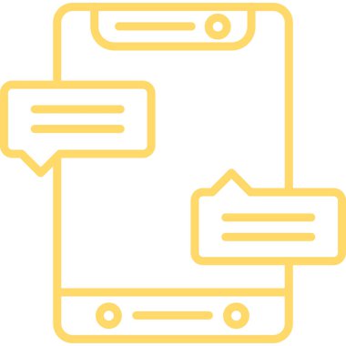 Sohbet simgesi, vektör çizimi