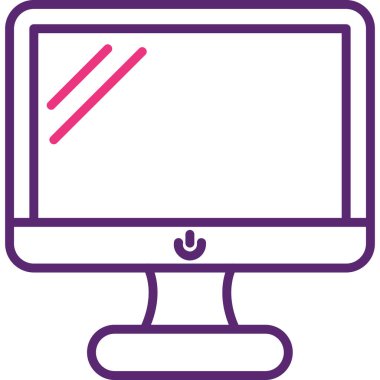 Bilgisayar. Web simgesi basit illüstrasyon