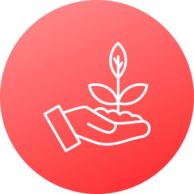 Bitki. Web simgesi basit illüstrasyon