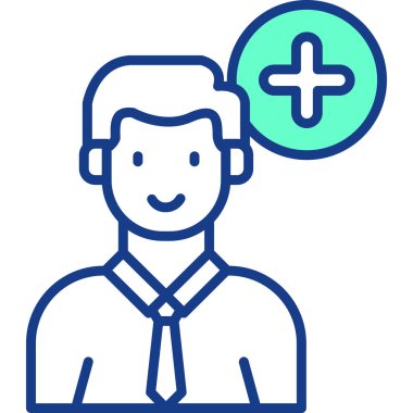 Man avatar simgesi, vektör illüstrasyonu