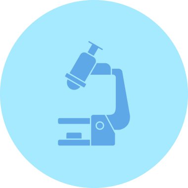 vektör mikroskop simgesi, basit illüstrasyon