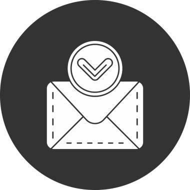 Posta, posta ve zarfın vektör illüstrasyon simgesi