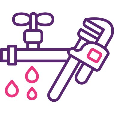 Su musluğu. Basit resimleme